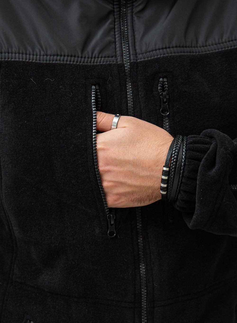 Теплое худи Fleece Polar Black