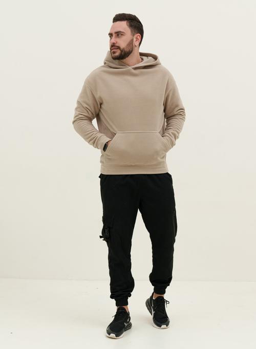 Warm Hoodie Oversize Polar Beige