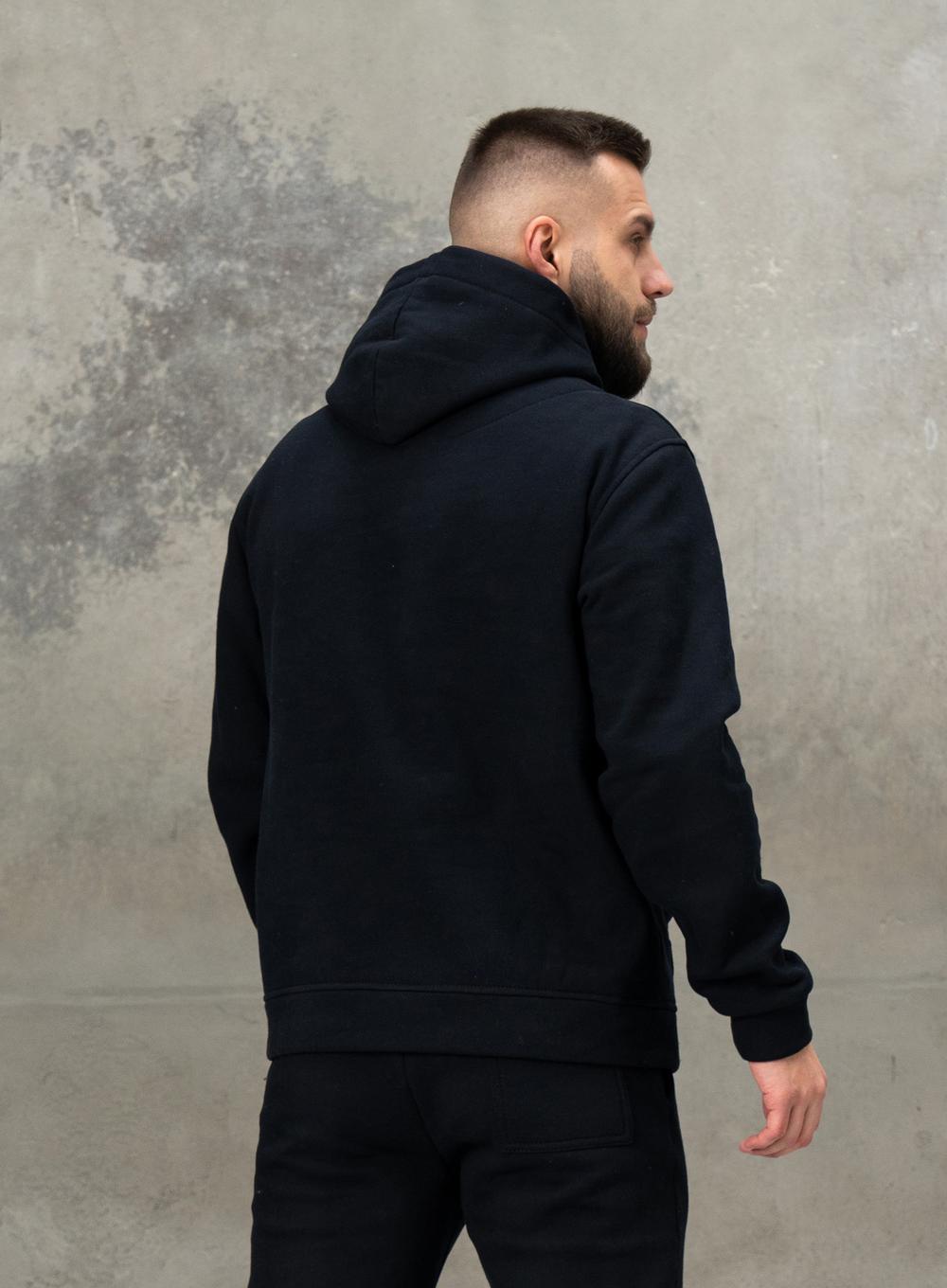 Warm hoodie Hood Lacoste Raven Black