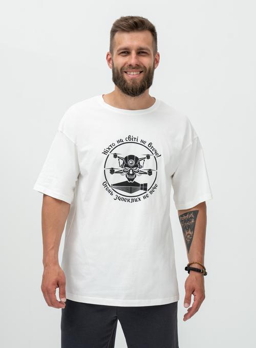 Футболка Oversize Ніхто не втече! White