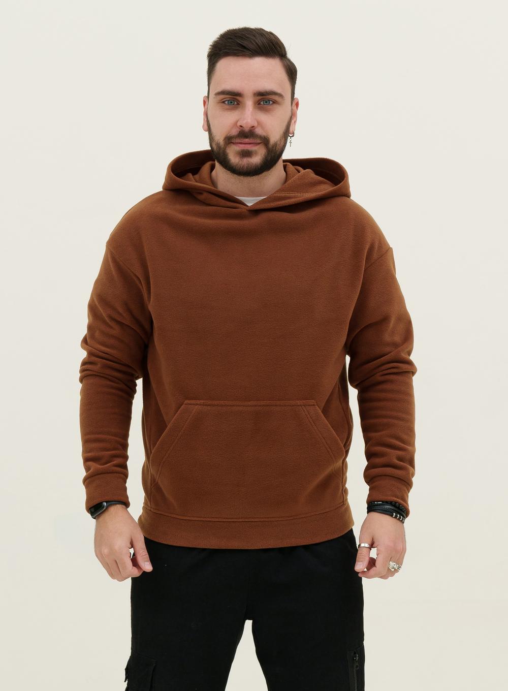 Warm Hoodie Oversize Polar Brown