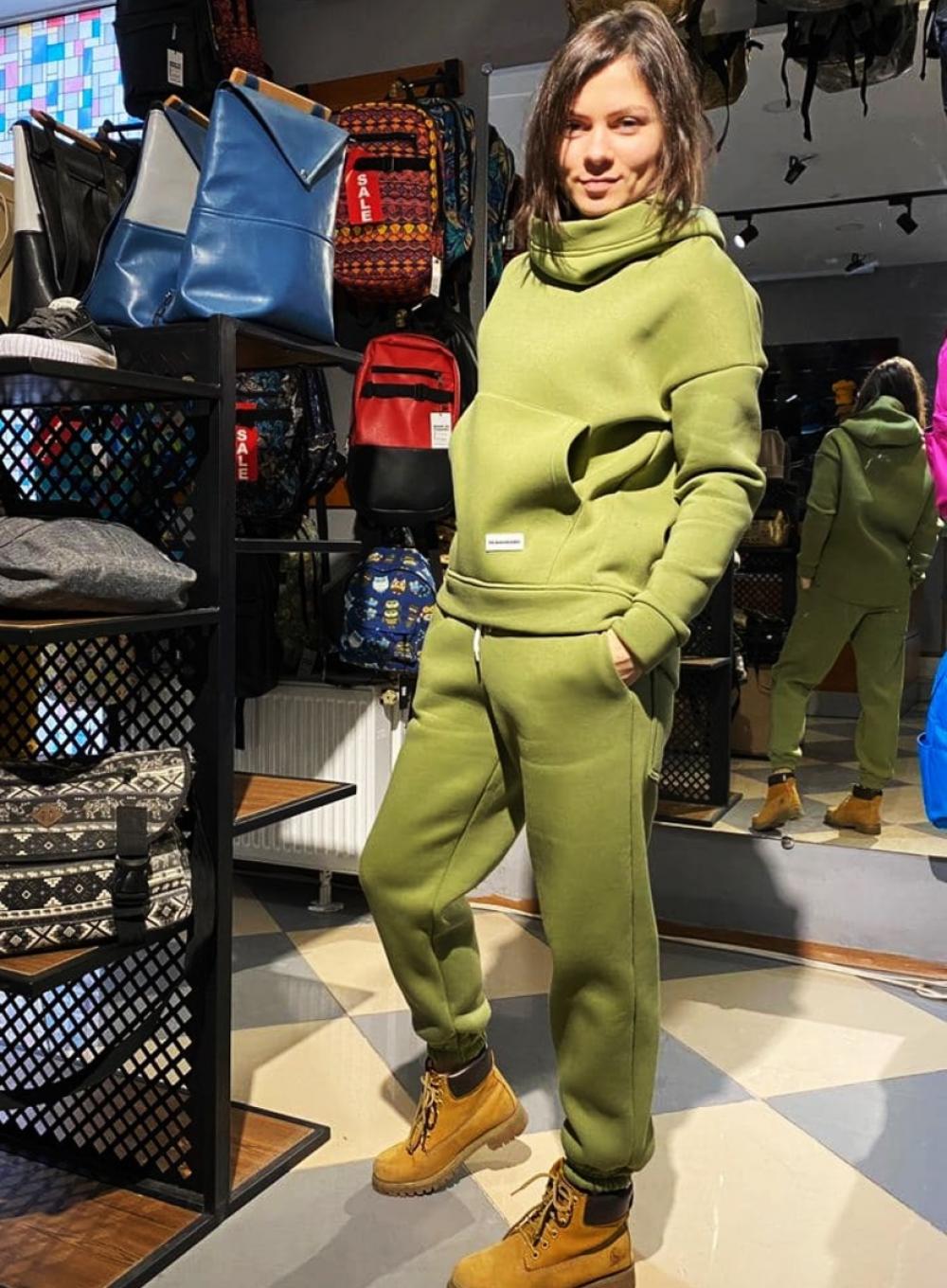 Warm hoodie Phoenix Olive