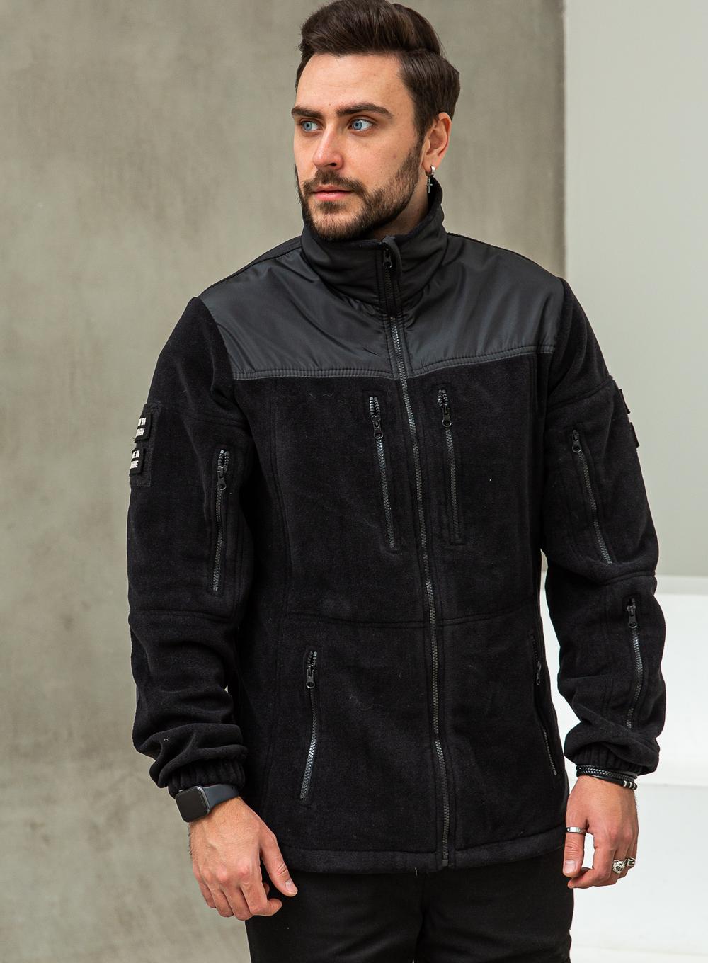 Теплое худи Fleece Polar Black