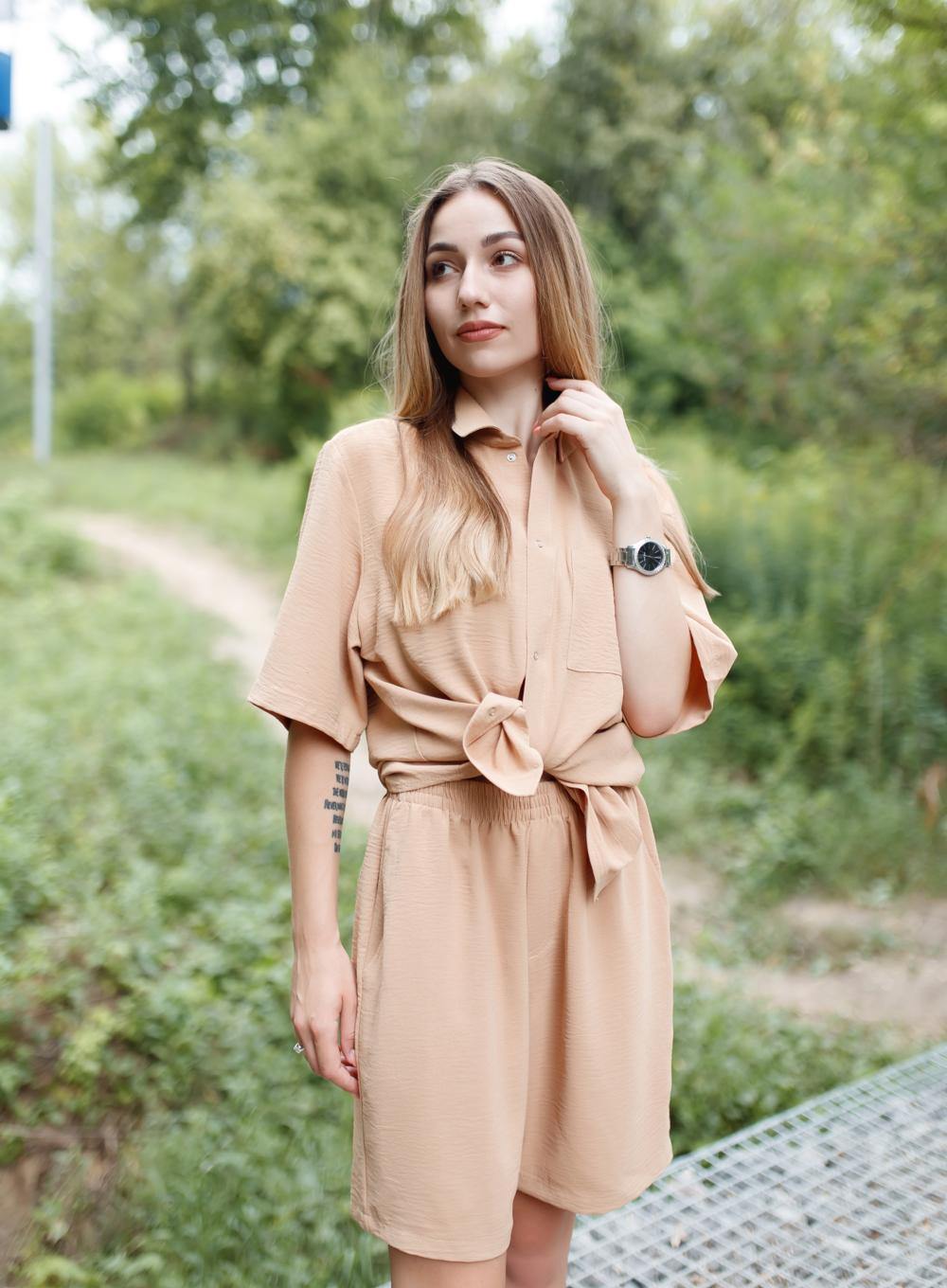 Womеn summer suit American flax Sand