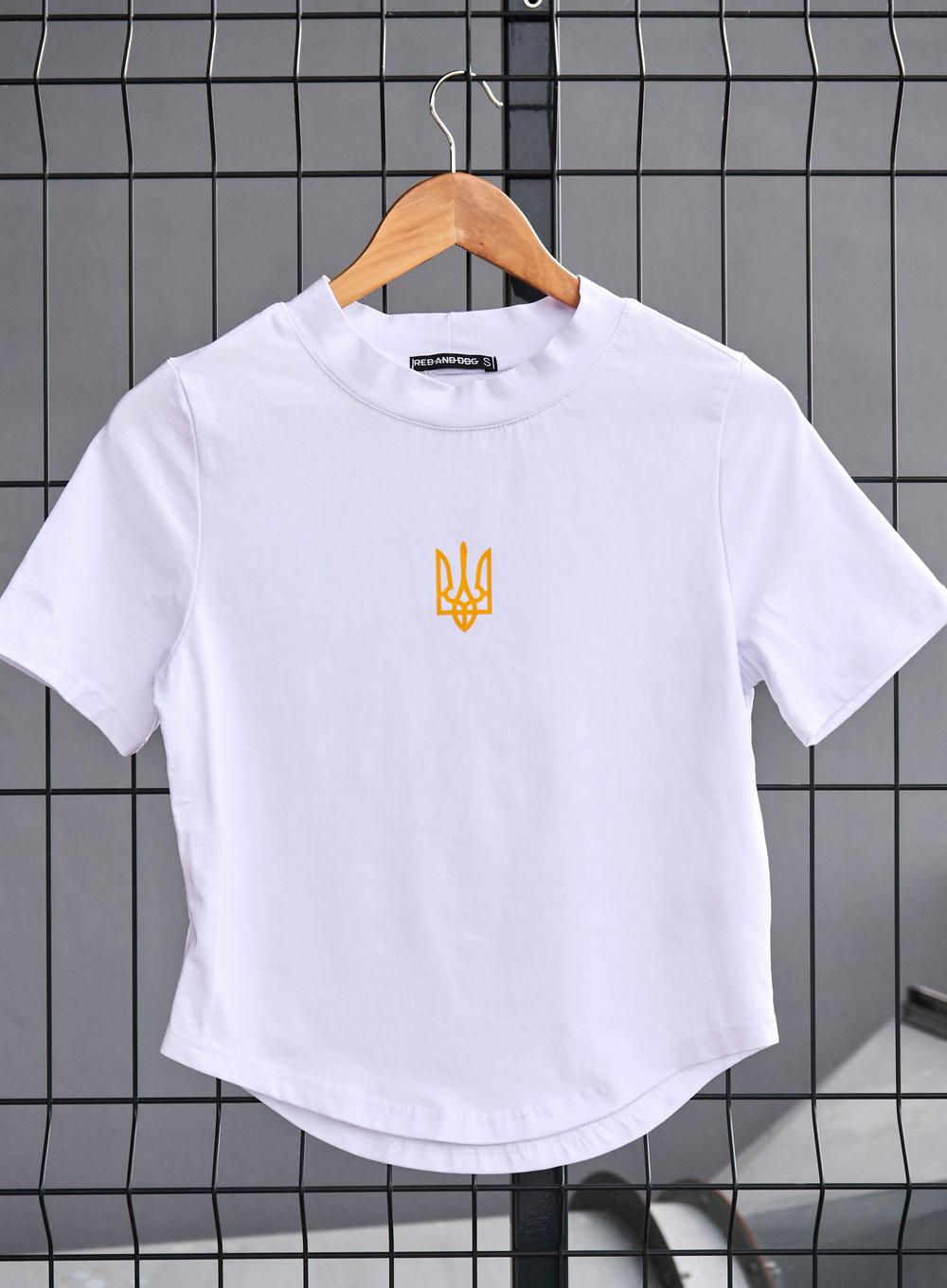 T-shirt Vert Тризуб White