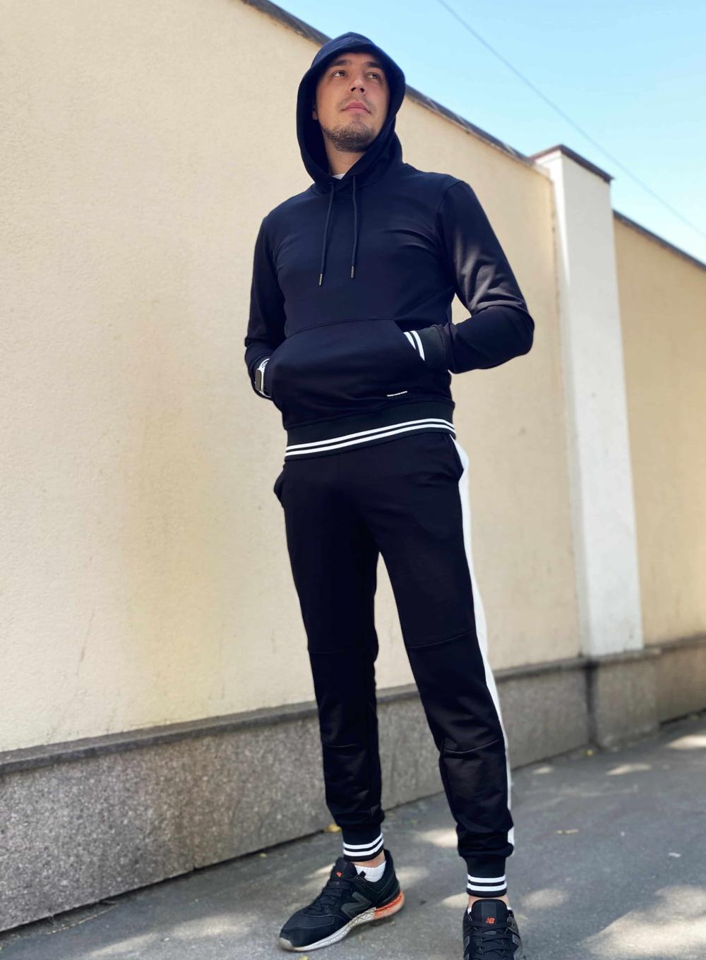 Sports suit Stripe Blk\Wht