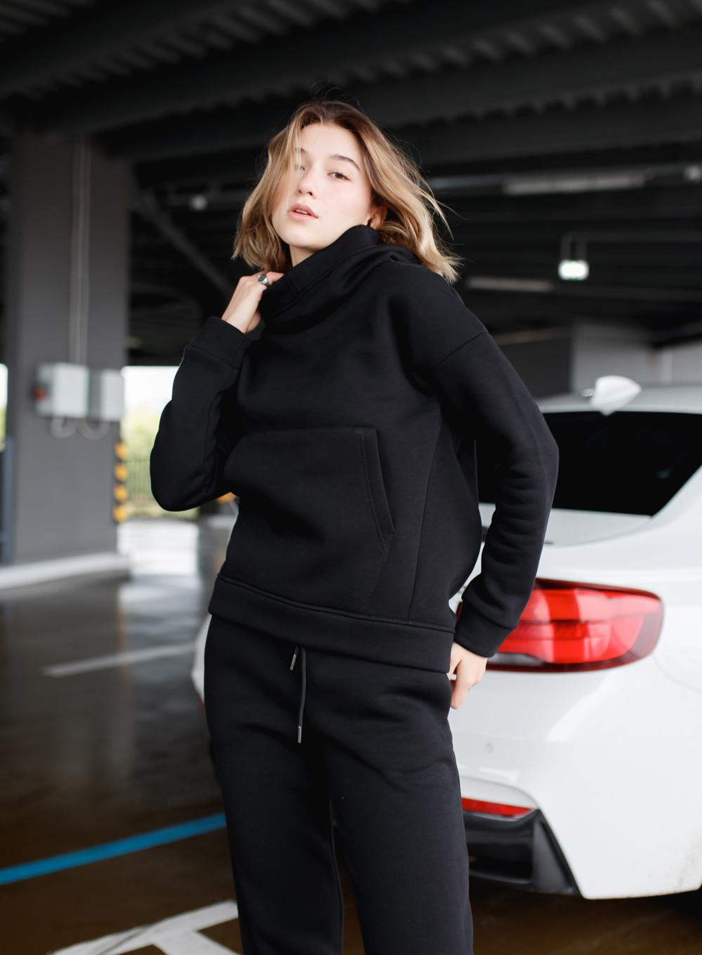 Warm hoodie Phoenix Black