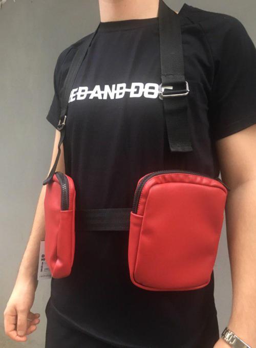 Shoulder bag Twins Leatherette Red
