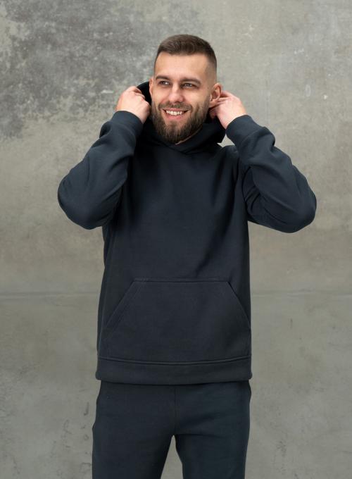 Теплый балахон Hood Lacoste Anthracite