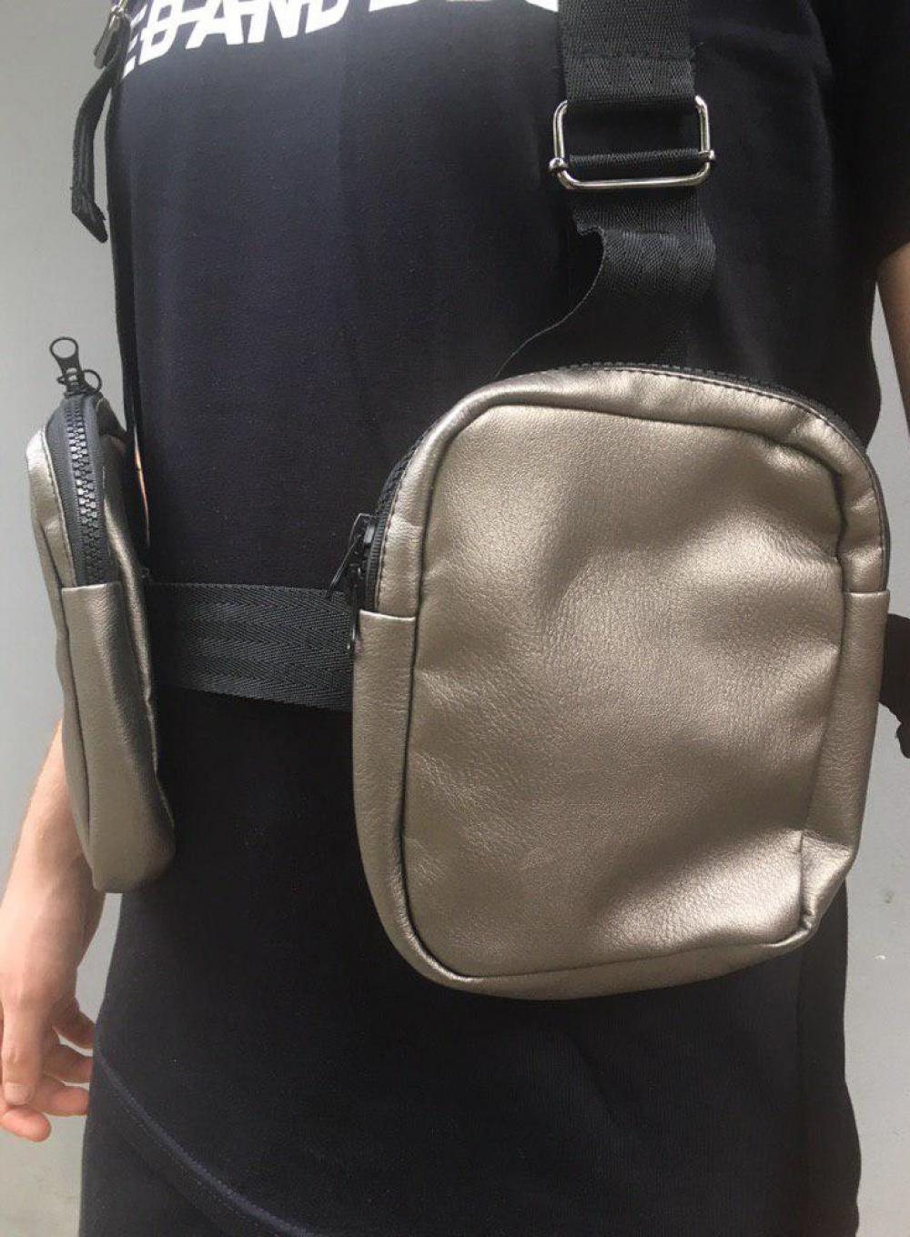 Shoulder bag Twins Leatherette Graphite