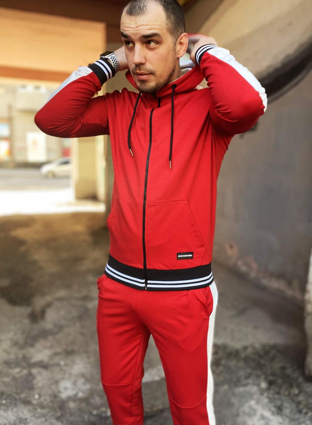 Hoodie Colombo Stripe Red